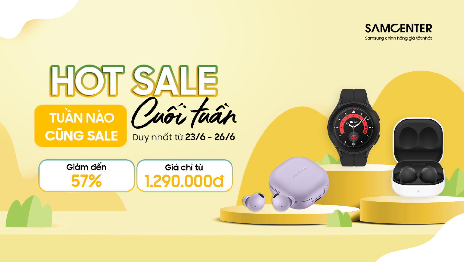 Picture for category [23/6 - 26/6] Hot Sale Cuối Tuần - Watch & Buds Tung Deal Bùng Nổ Đến 57%